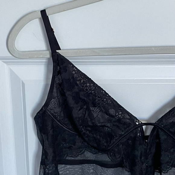 New! Victoria’s Secret Black Lace Sheer Lingerie Slip Dress XL  - 47402 - Picture 3 of 12